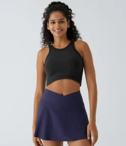 Tank Tops & Camis|Tank Tops<HALARA SpeedWave™ Curved Hem Cropped Skinny Quick Dry Tennis Tank Top