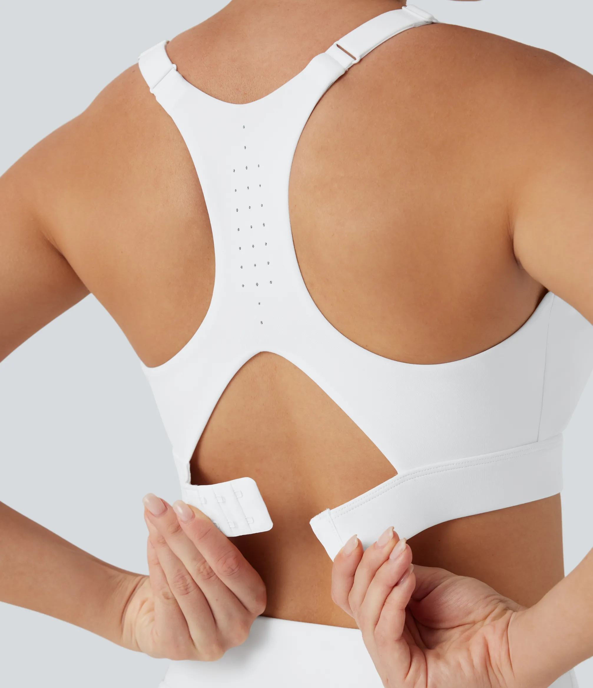 Sports Bras|Sports Bras<HALARA SpeedWave™ Medium Support Molded Cups Perforated Adjustable Hook Quick Dry Training Sports Bra-D/DD/DDD/F Cups