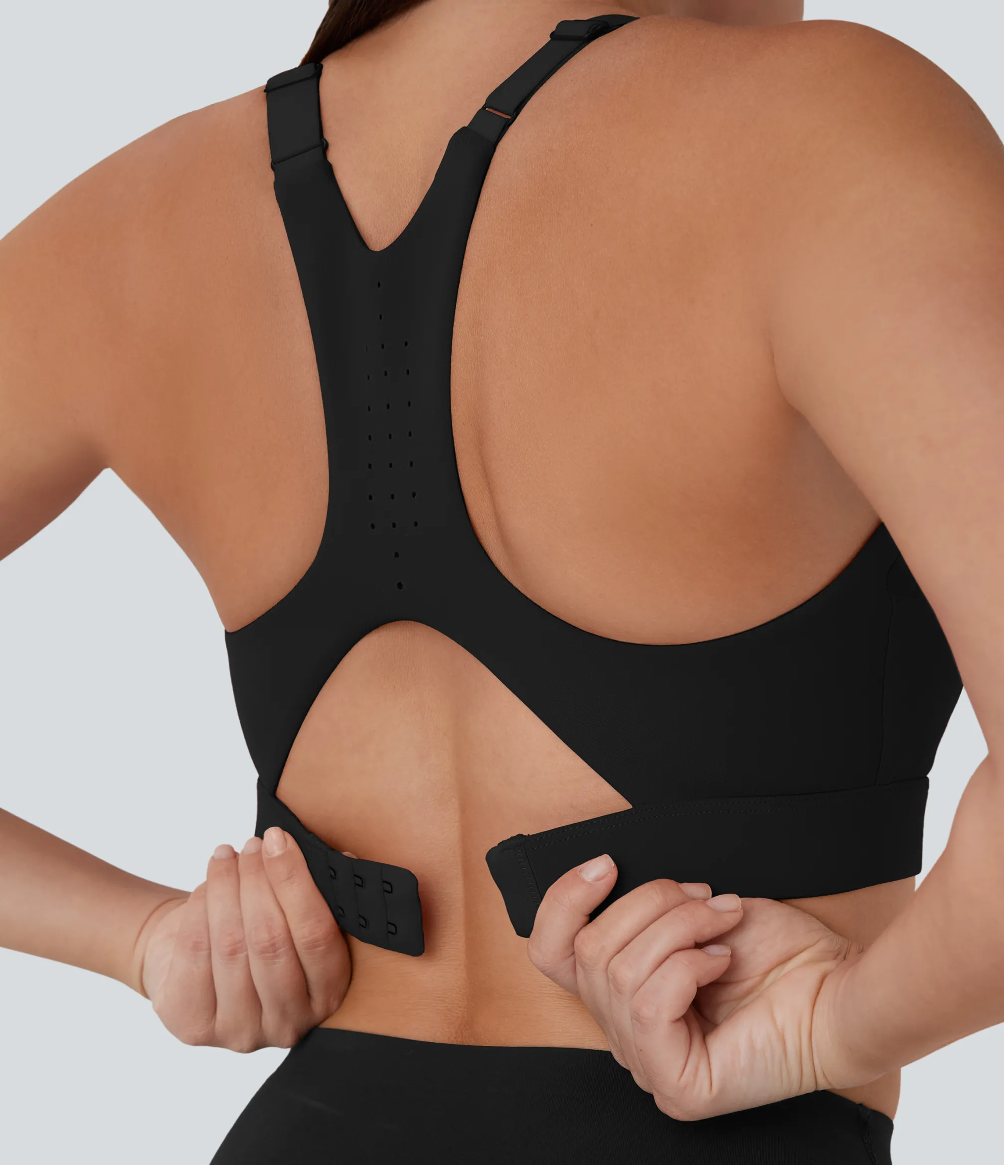 Sports Bras|Sports Bras<HALARA SpeedWave™ Medium Support Molded Cups Perforated Adjustable Hook Quick Dry Workout Sports Bra