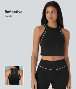 Tank Tops & Camis|Tank Tops<HALARA SpeedWave™ Reflective Cropped Quick Dry Running Tank Top