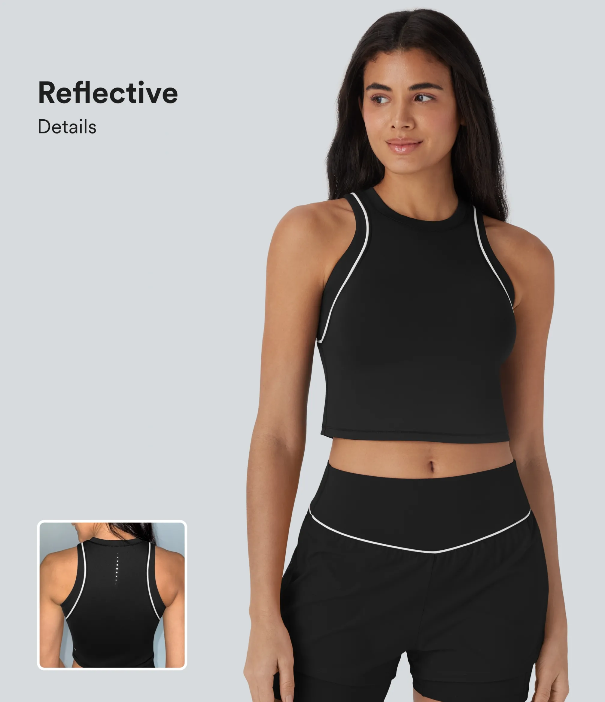 Tank Tops & Camis|Tank Tops<HALARA SpeedWave™ Reflective Cropped Quick Dry Running Tank Top