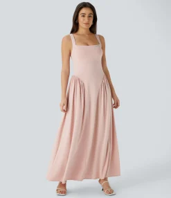 Dresses|Maxi & Midi Dresses<HALARA Square Neck Maxi Dress