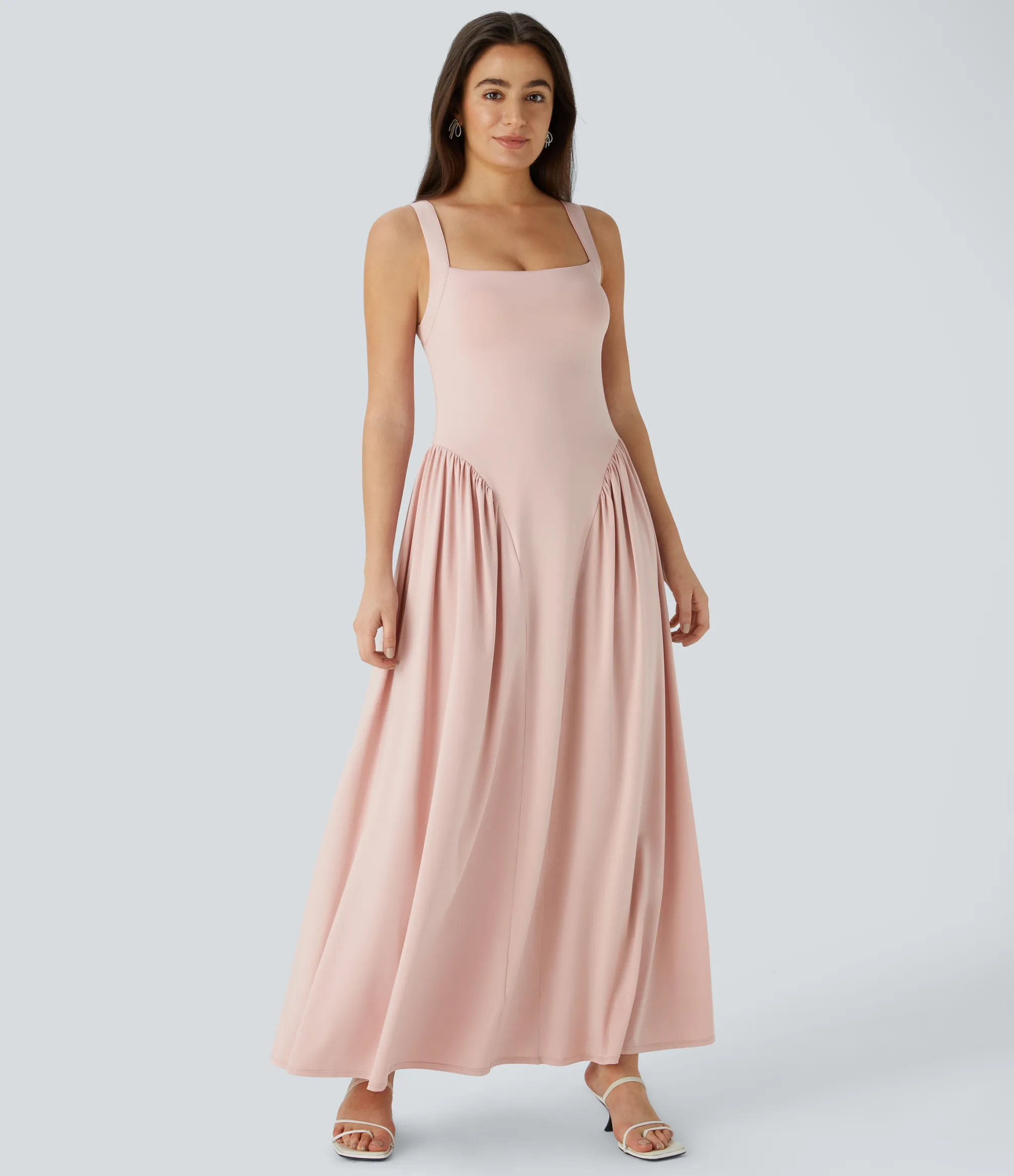 Dresses|Maxi & Midi Dresses<HALARA Square Neck Maxi Dress