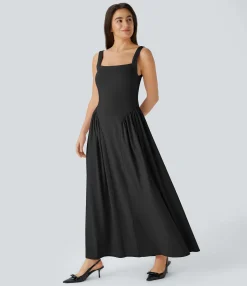 Dresses|Maxi & Midi Dresses<HALARA Square Neck Maxi Dress