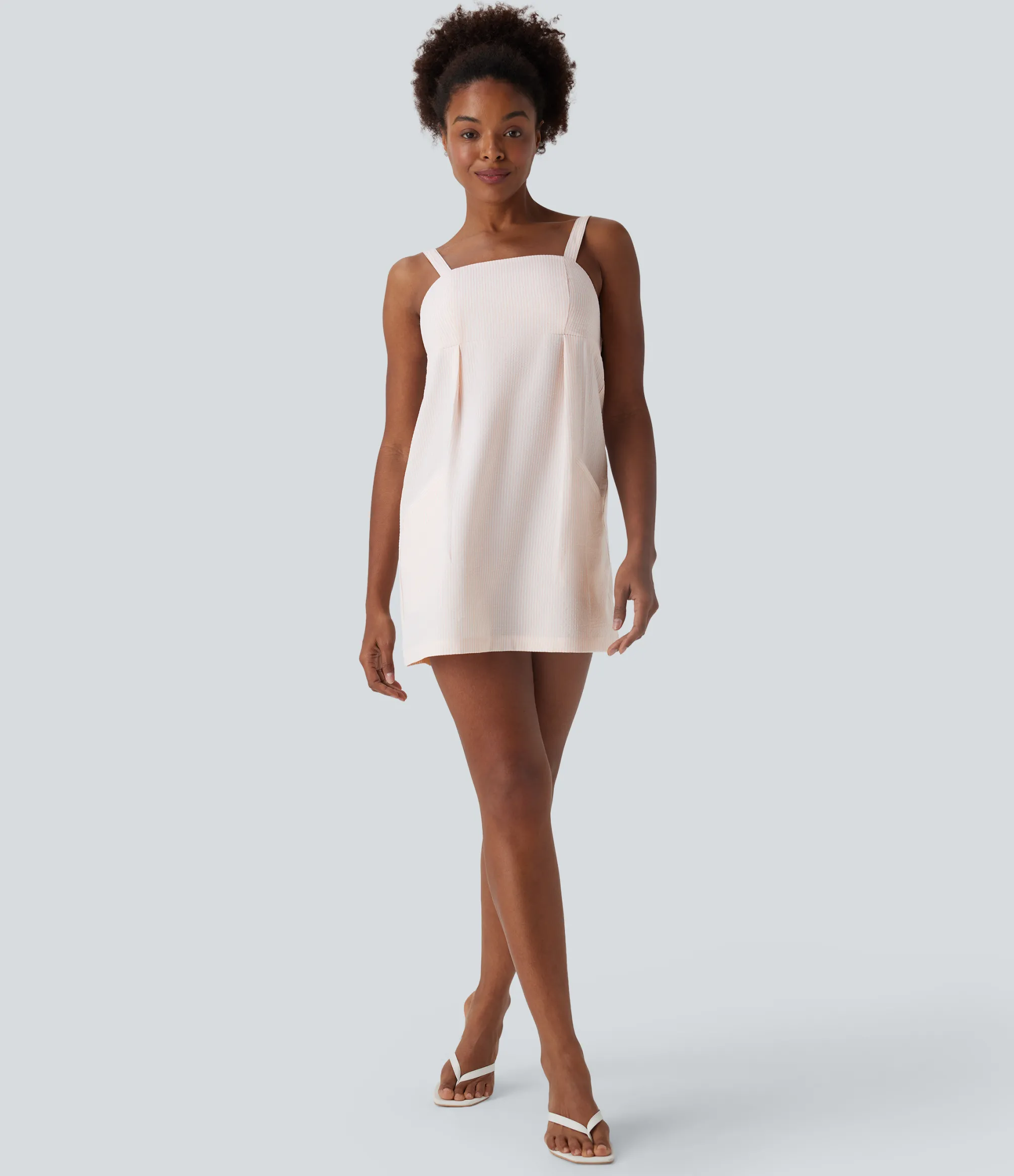 Mini Dresses|Dresses<HALARA Striped Micro Mini Dress with Pockets