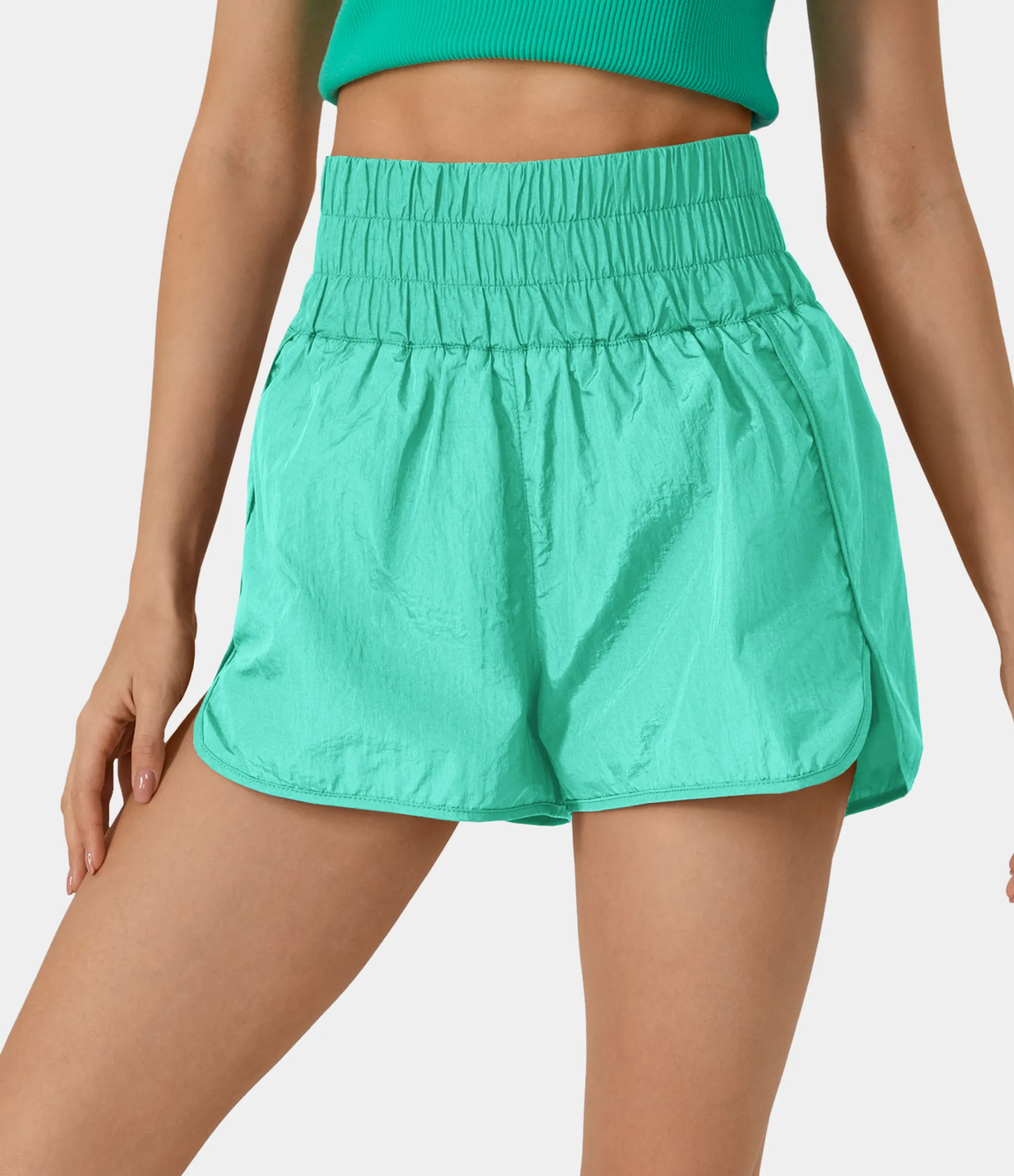 Active Shorts|Shorts<HALARA Super High Waisted Hem 2-in-1 Casual Shorts 2.5''