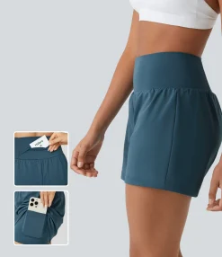 5'' Shorts|Active Shorts<HALARA Super High Waisted Pocket & Pocket 2-in-1 Yoga Shorts 5''-Longer Length