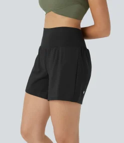 5'' Shorts|Active Shorts<HALARA Super High Waisted Pocket & Pocket 2-in-1 Yoga Shorts 5''-Longer Length