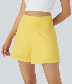 5'' Shorts|Active Shorts<HALARA Super High Waisted Pocket & Pocket 2-in-1 Yoga Shorts 5''-Longer Length