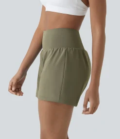 5'' Shorts|Active Shorts<HALARA Super High Waisted Pocket & Pocket 2-in-1 Yoga Shorts 5''-Longer Length