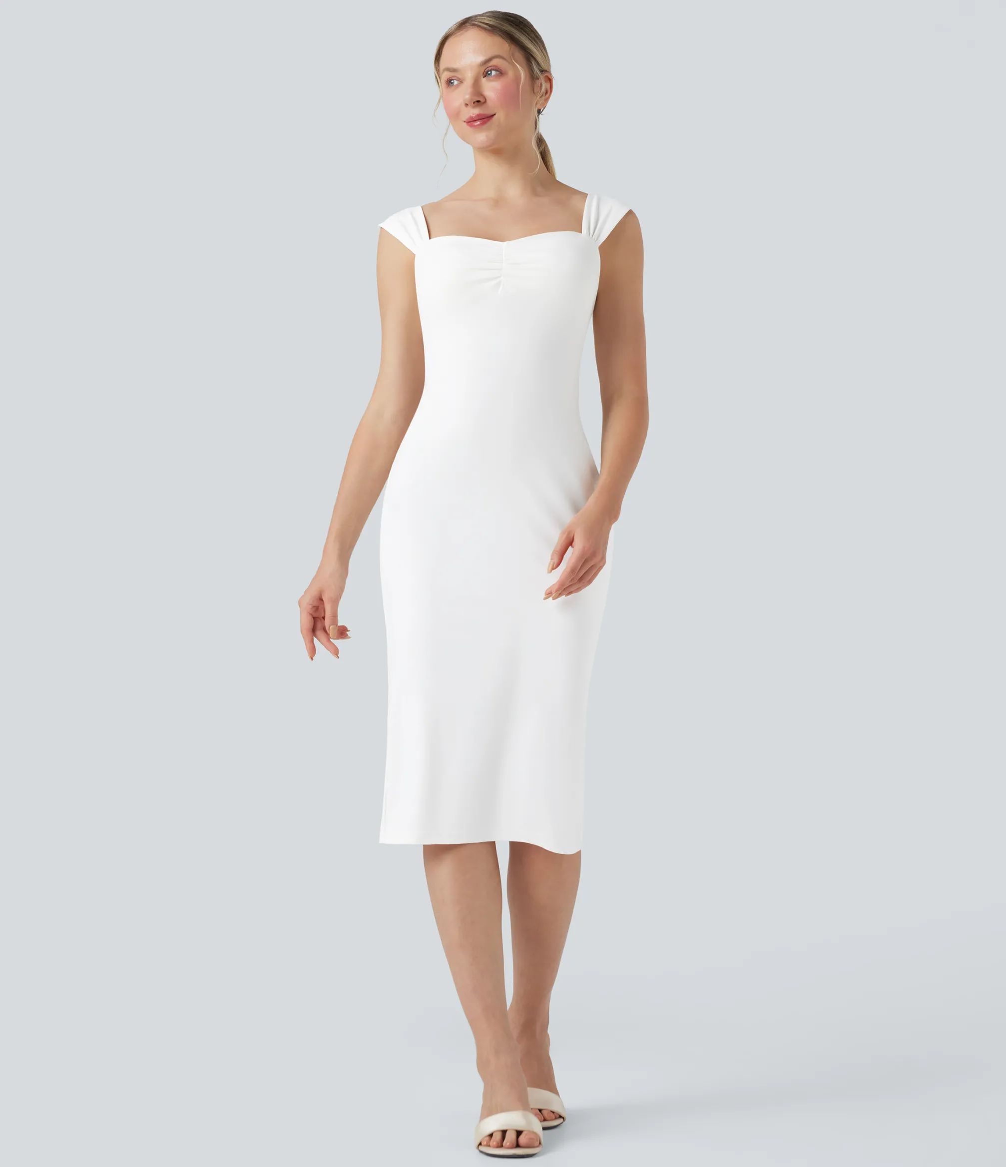 Bodycon Dresses|Maxi & Midi Dresses<HALARA Sweetheart Neck Bodycon Midi Dress