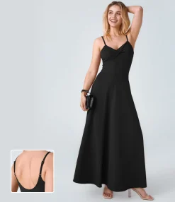 Maxi & Midi Dresses|Dresses<HALARA U Back Flare Flowy Maxi Slip Dress