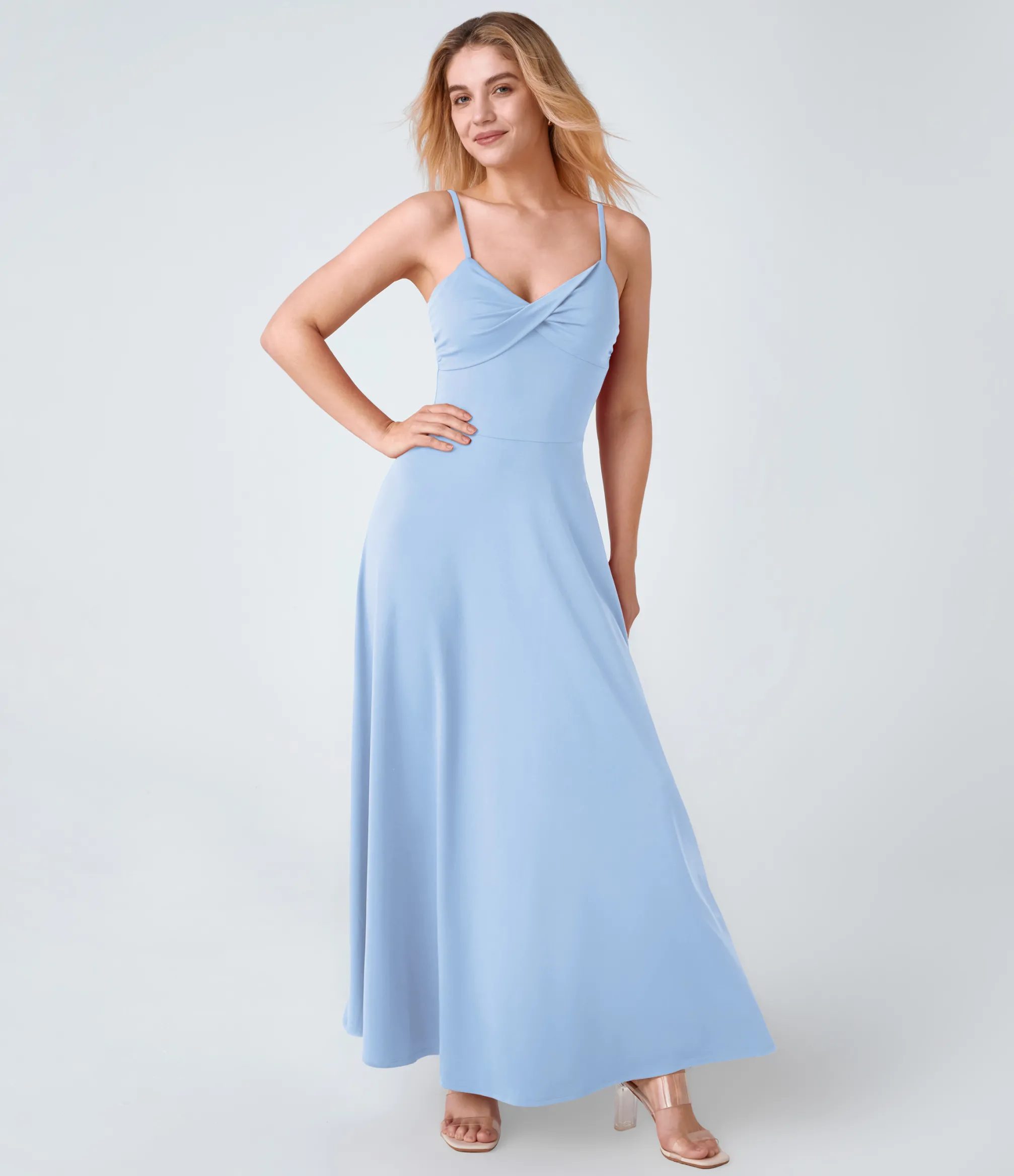Maxi & Midi Dresses|Dresses<HALARA U Back Flare Flowy Maxi Slip Dress