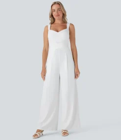 Jumpsuits<HALARA U Back Sleeveless Casual Jumpsuit with Pockets