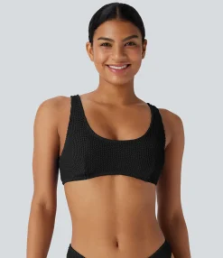 Beachwear<HALARA U Neck Bikini Top Swimsuit