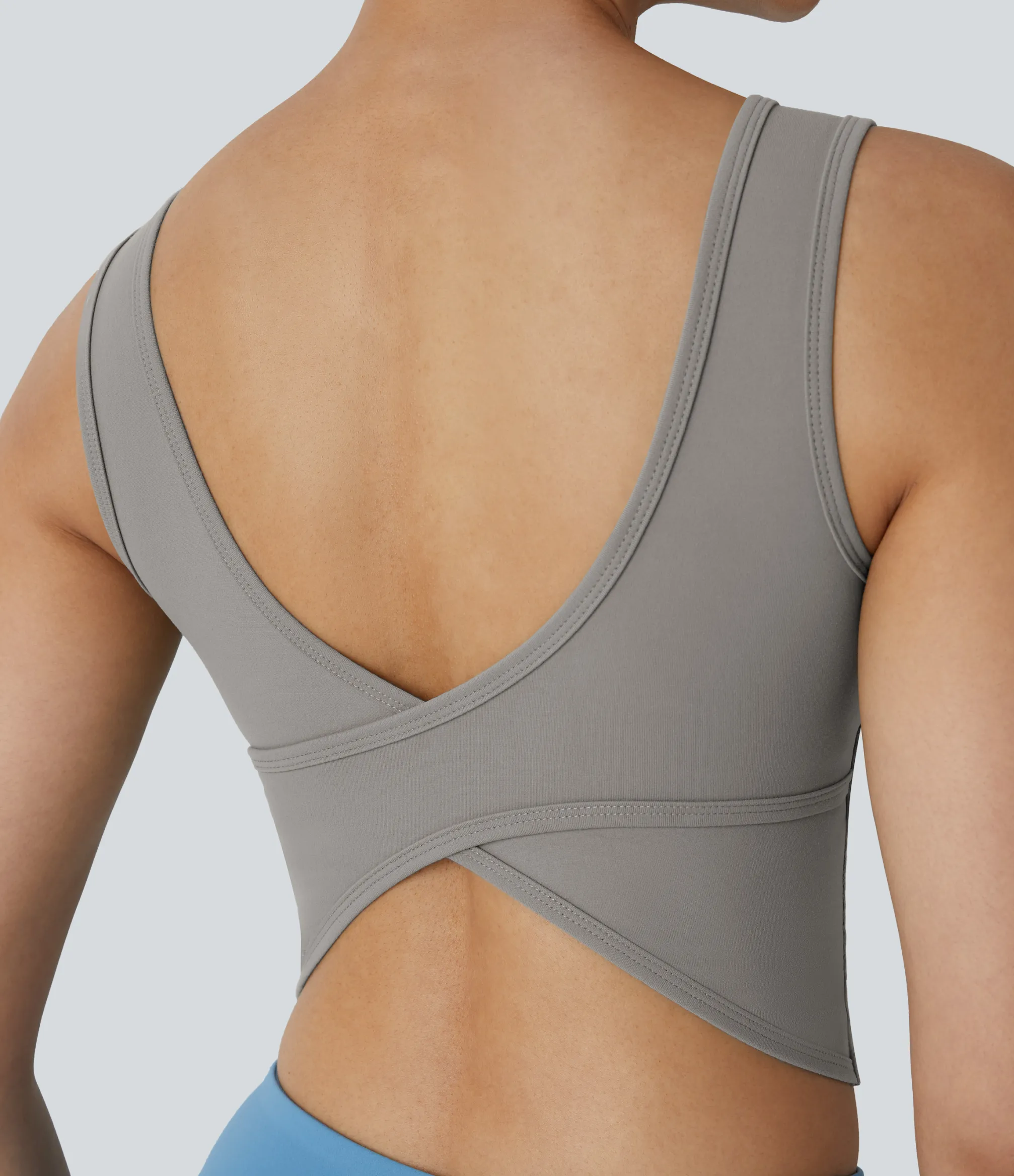 Casual Tops|Yoga Tops<HALARA U Neck Crossover Barre Ballet Dance Tank Top