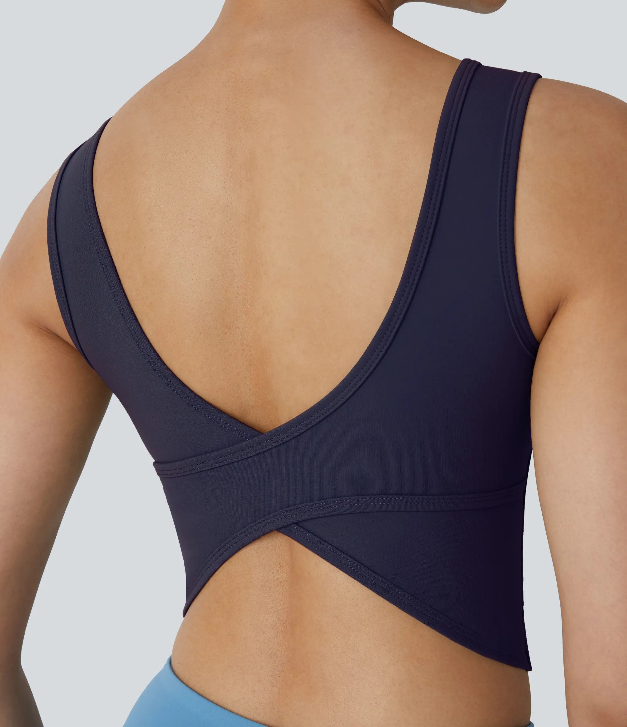 Casual Tops|Yoga Tops<HALARA U Neck Crossover Barre Ballet Dance Tank Top
