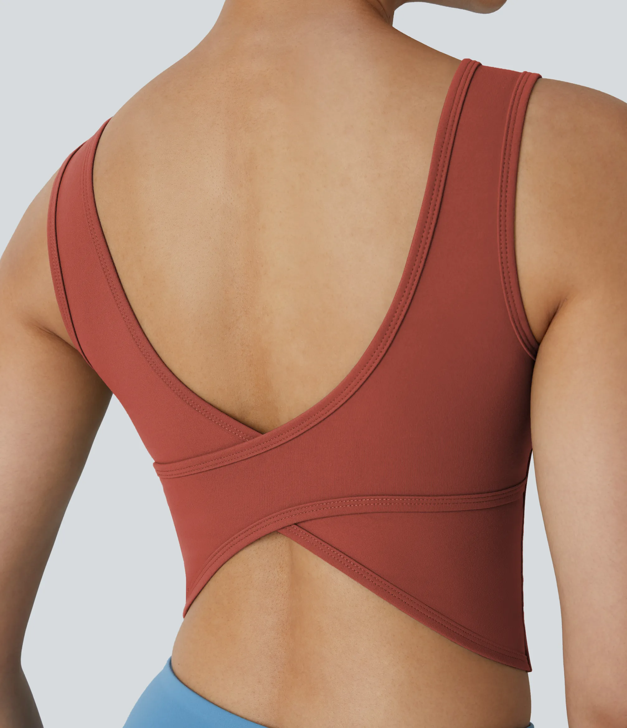 Casual Tops|Yoga Tops<HALARA U Neck Crossover Barre Ballet Dance Tank Top