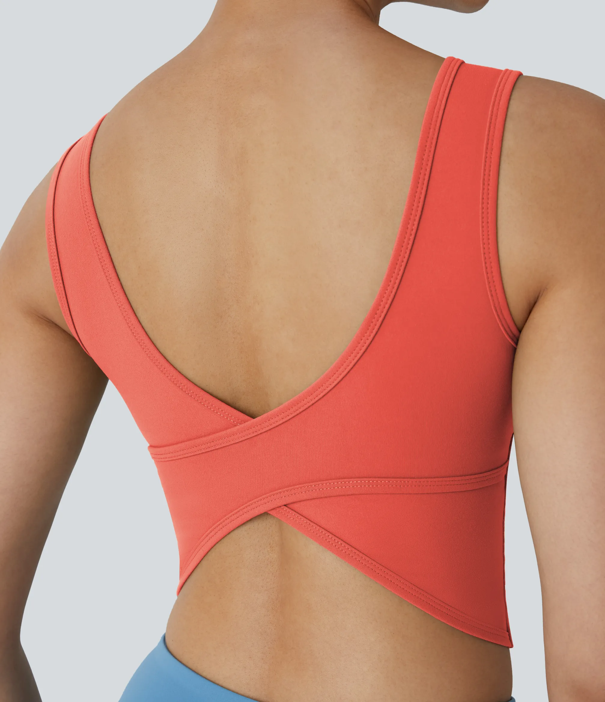 Casual Tops|Yoga Tops<HALARA U Neck Crossover Barre Ballet Dance Tank Top