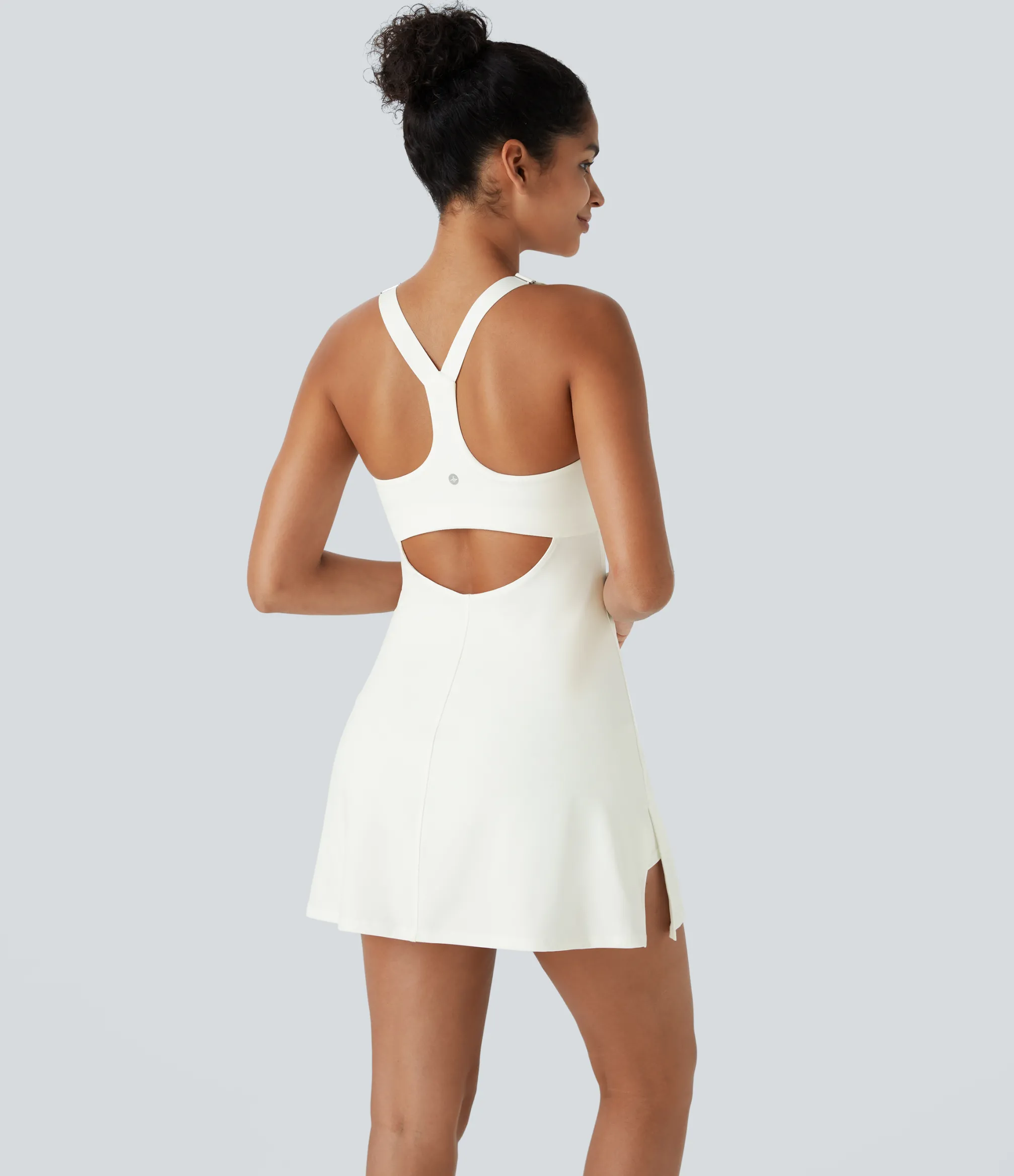 Dresses|Mini Dresses<HALARA U Neck Racerback Cut Out 2-Piece Pocket Mini Pickleball Active Dress