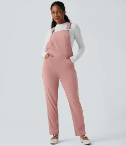 Jumpsuits<HALARA Waffle Casual Overalls with Pockets