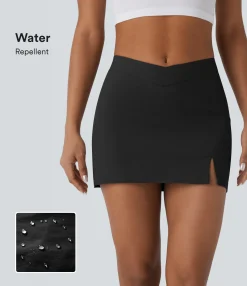 Mini Skirts|Casual Skirts<HALARA Water Repellent Low Rise V Shaped Pocket Twill Mini Casual Skirt