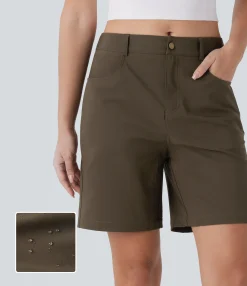 Active Shorts|Shorts<HALARA Water Repellent Mid Rise Zipper Pockets Hiking Shorts 7''