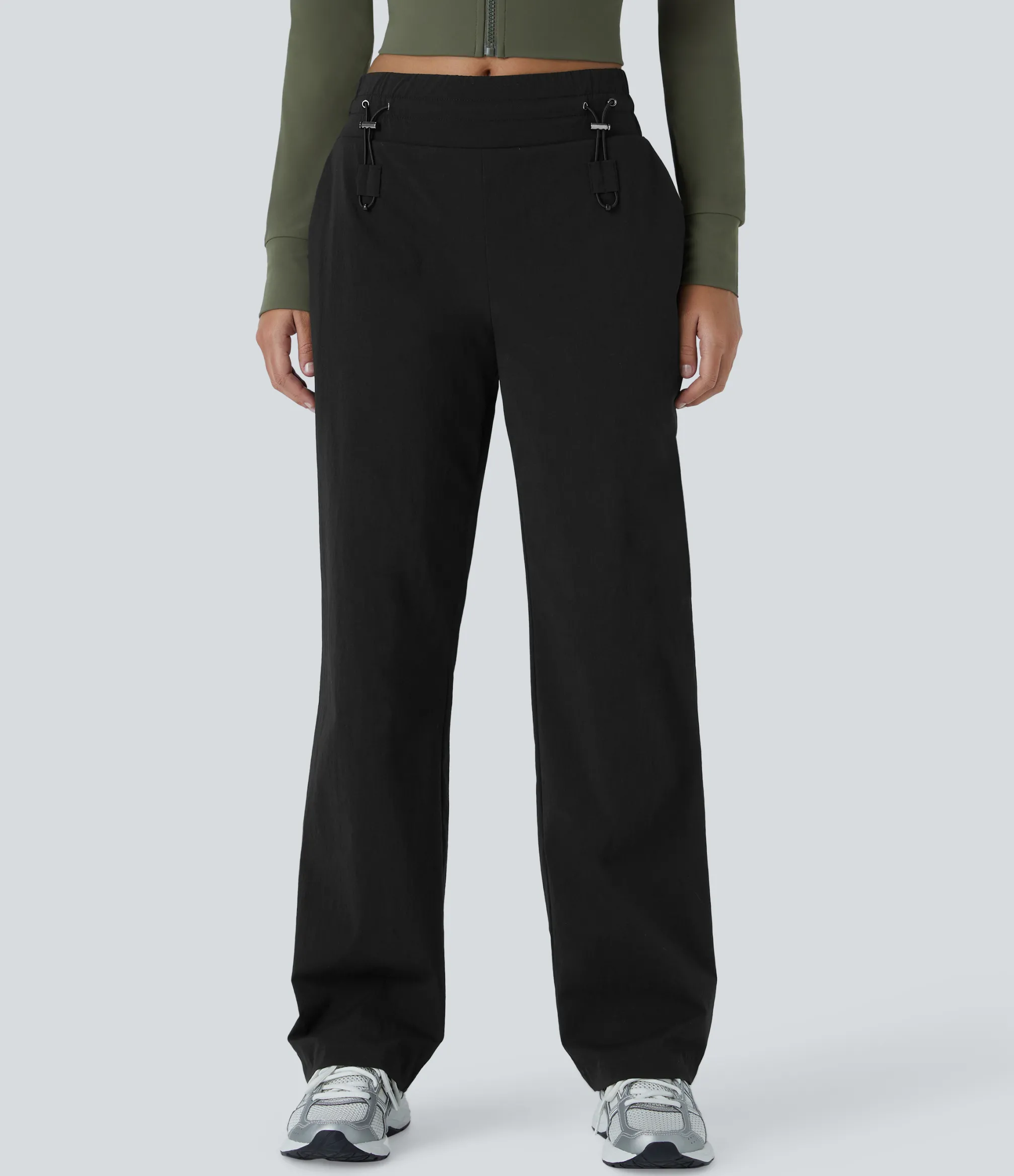Pants|Straight-Leg Pants<HALARA Wear-Resistant Mid Rise Pocket Straight Leg Casual Pants