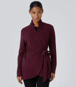 Jackets & Outerwear<HALARA Wrapped Belted Pocket Casual Jacket
