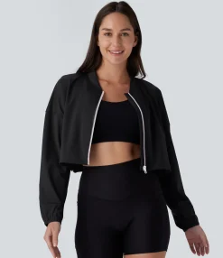 Jackets & Outerwear<HALARA Zipper Long Sleeve Cool Touch Quick Dry Cropped Yoga Jacket